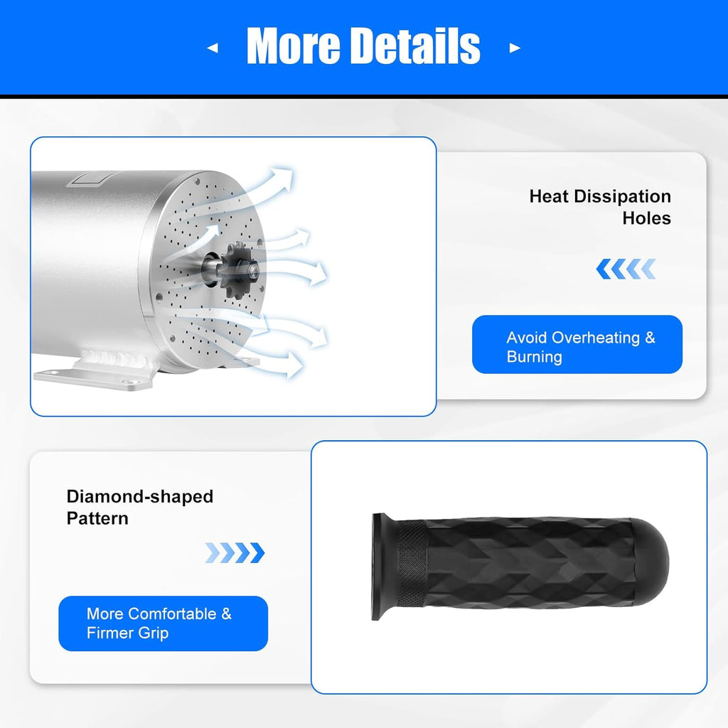 48-72V 3000W 6000RPM Brushless Motor Kit I13100
