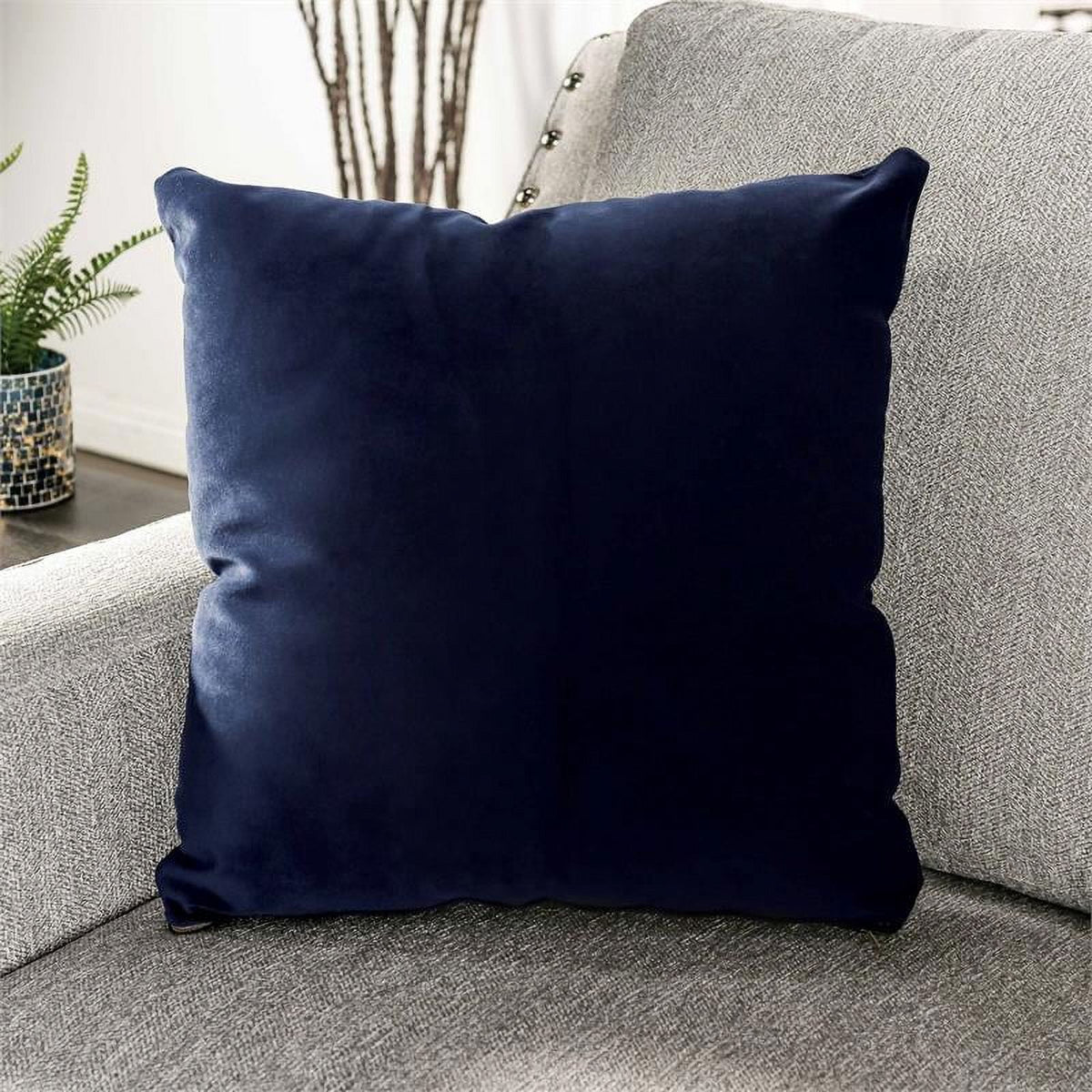 Light Gray Fabric Nailhead Sofa W75715