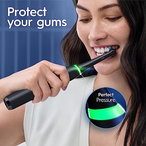 Black Rechargeable Electric Toothbrush with 5 Cleaning Settings, 2 Replacement Heads, and Travel Case E54925