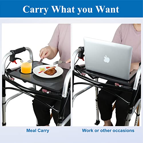 Black Walker Tray with Mesh Pockets and Cup Holder L288
