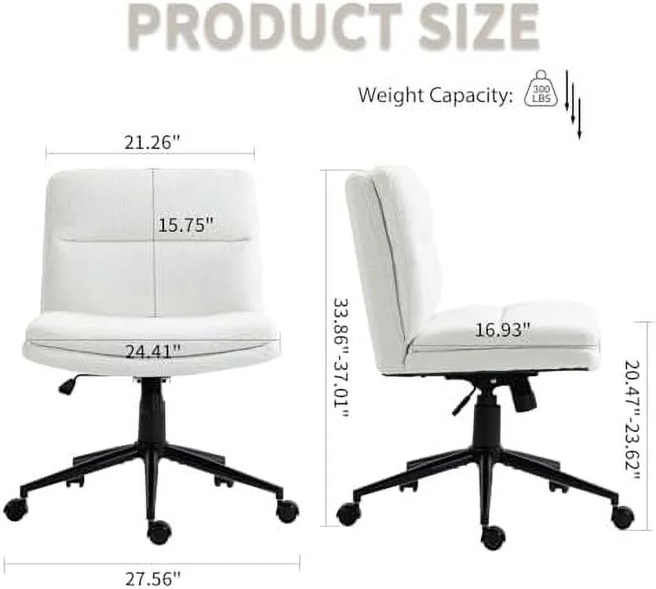 Black Armless Fabric Office Chair with Wheels Q757