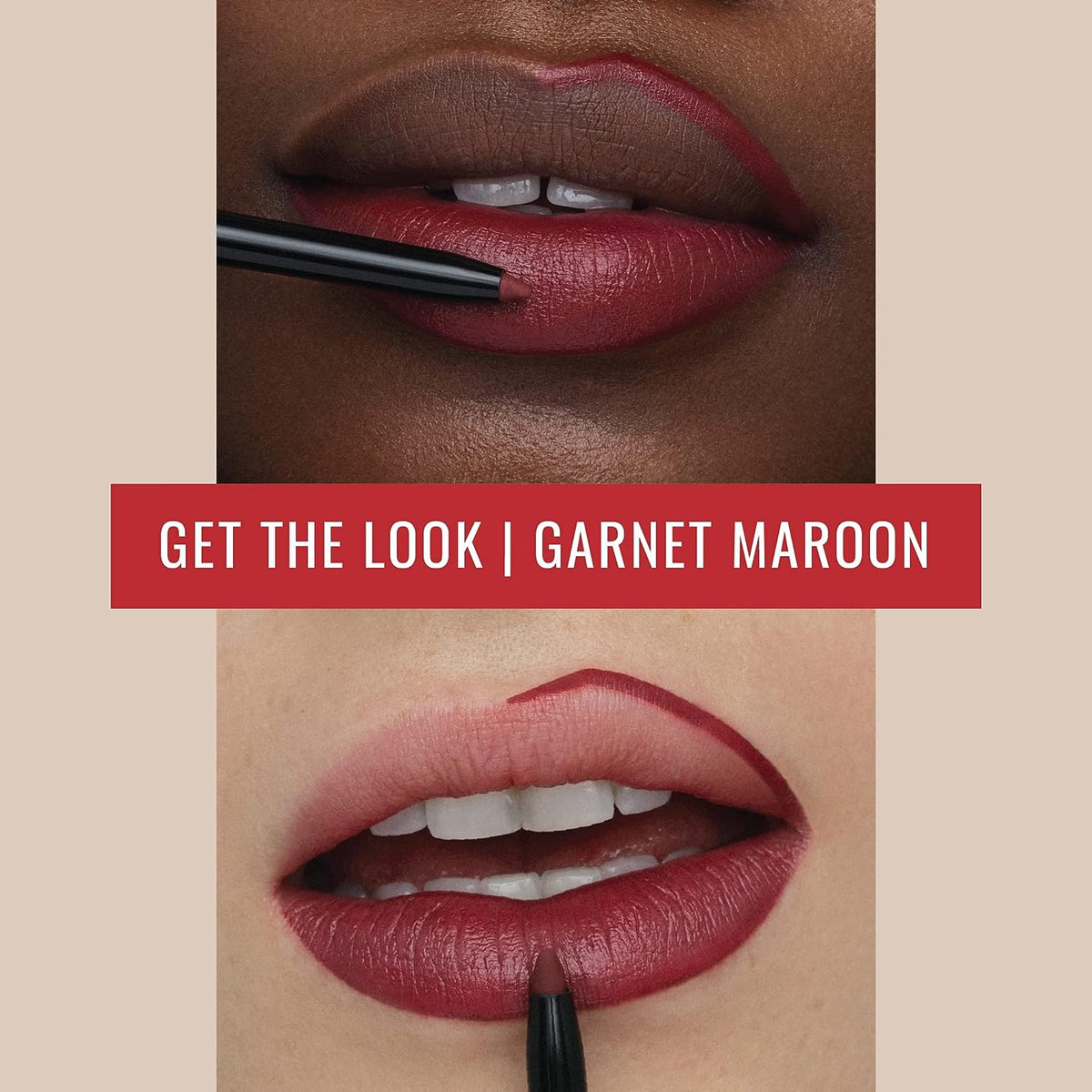 Matte Garnet-Maroon Lip Liner and Sharpener A4619