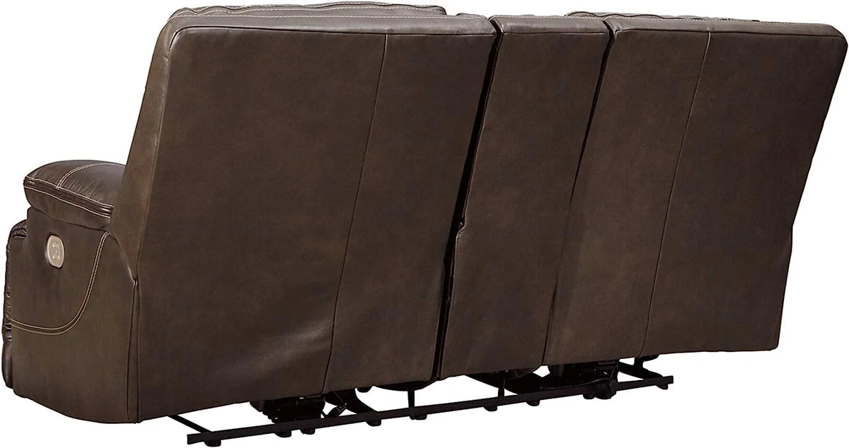 Walnut Leather Power Reclining Loveseat X630930