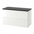 High Gloss White Sink Cabinet with 2 Drawers P5571