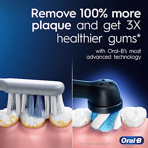 Black Rechargeable Electric Toothbrush with 5 Cleaning Settings, 2 Replacement Heads, and Travel Case E54925
