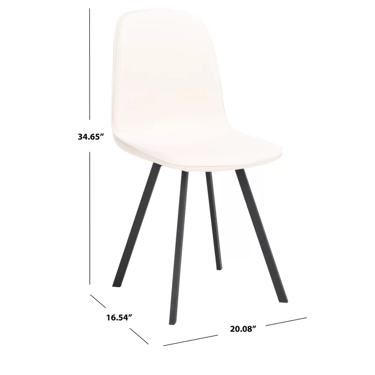 Beige Black Set of 2 Dining Chair M74919