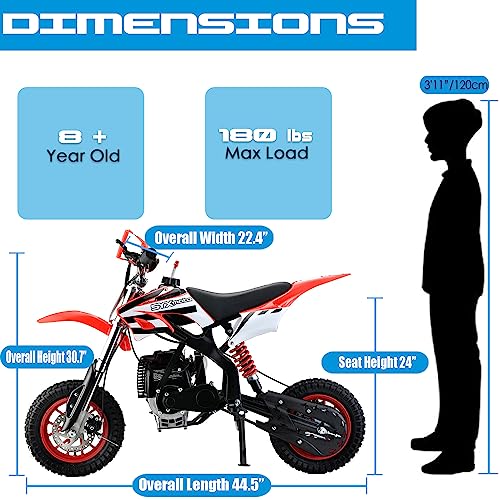4-Stroke 40cc Mini Dirt Bike (White) Z21662