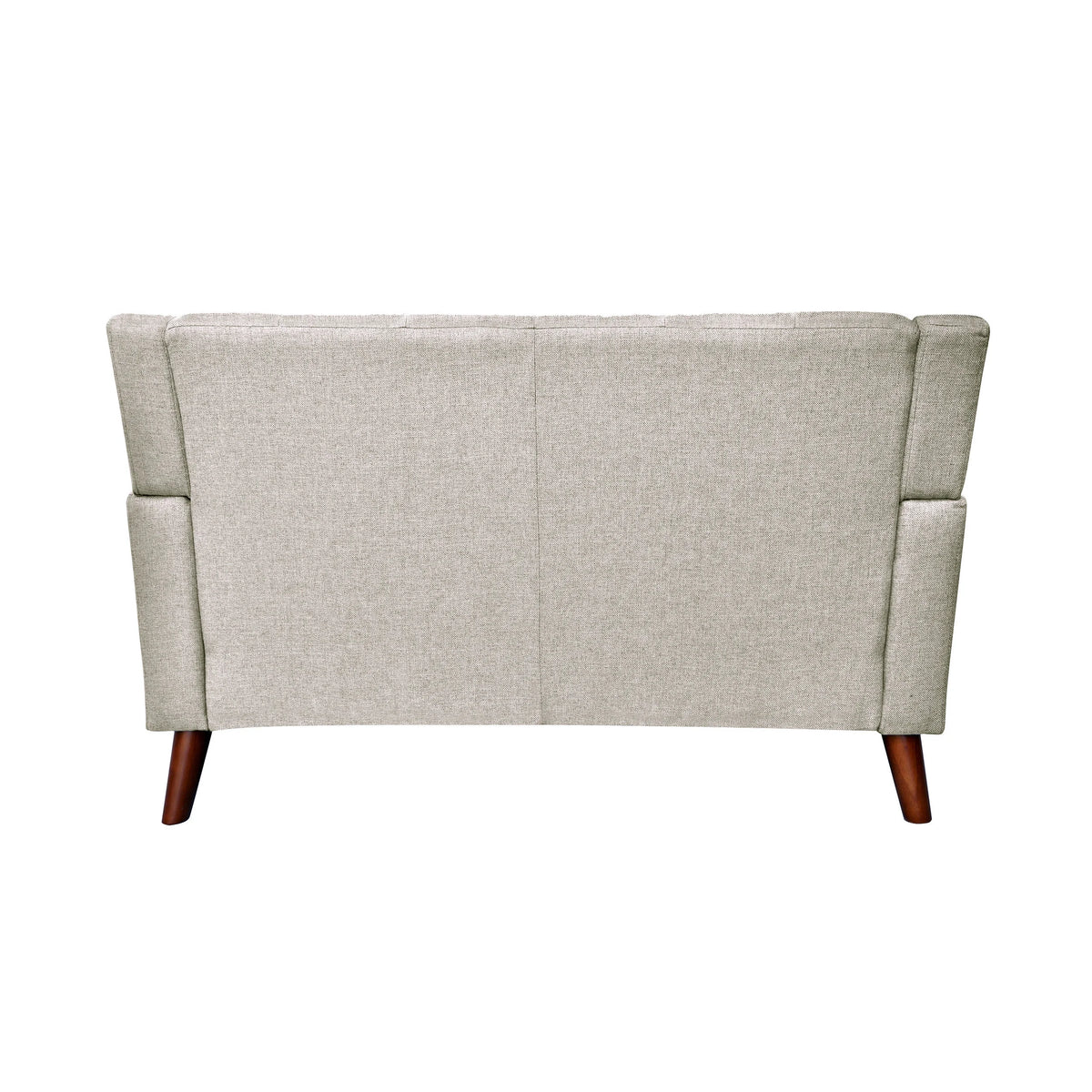 Beige Fabric Tufted Loveseat J327