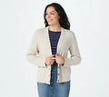 Bisque Ribbed Button Front Cardi F67371