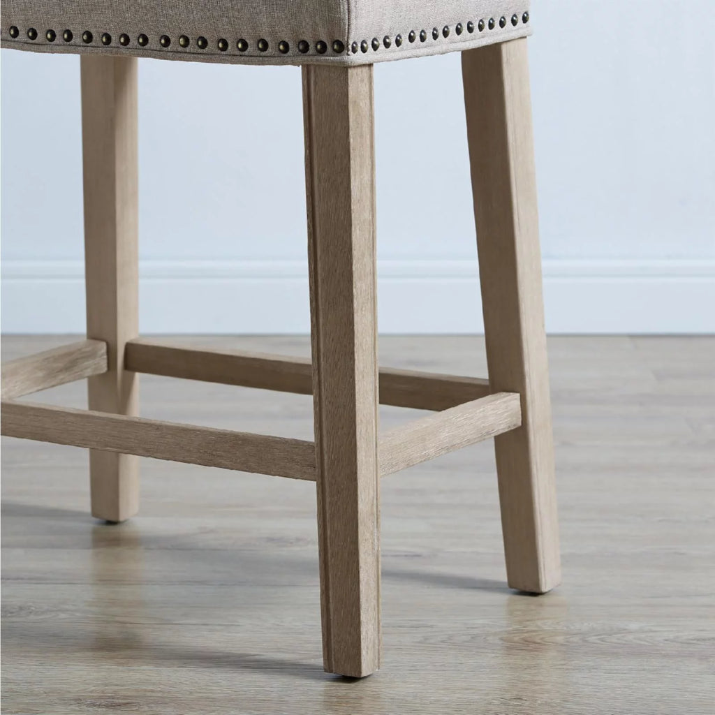 Gray Fabric Saddle Stool Set of 2 C11267