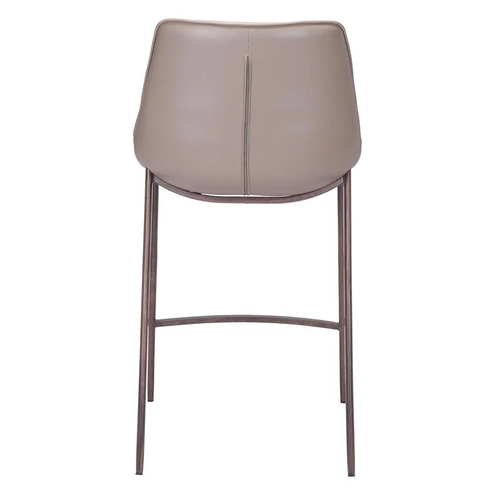 Gray Walnut Counter Chair Set of 2 Y365215