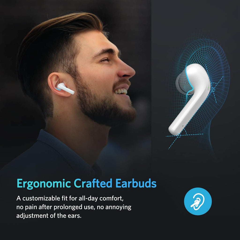 White Pack of 2 Bluetooth Noise Cancelling True Wireless Earbuds L1470