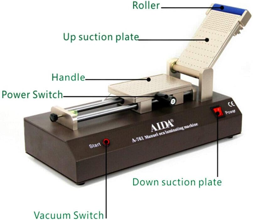Automatic LCD Touch Screen Film OCA Laminator Equipment with Built-in Vacuum Pump 400w O2272