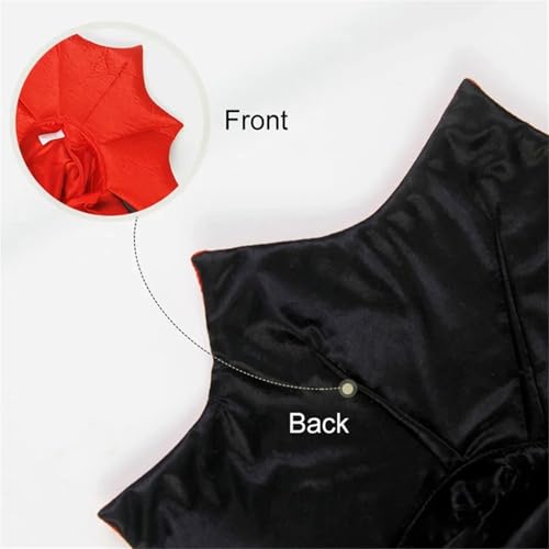 Red Black Vampire Cape Cloak Pet Cat Adjustable Cosplay Set O605365