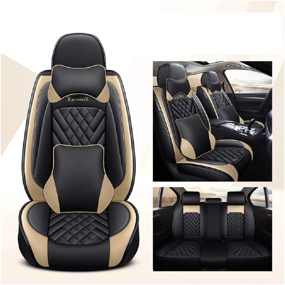 Red Car Seat Covers 5 Seats Full Set B3165