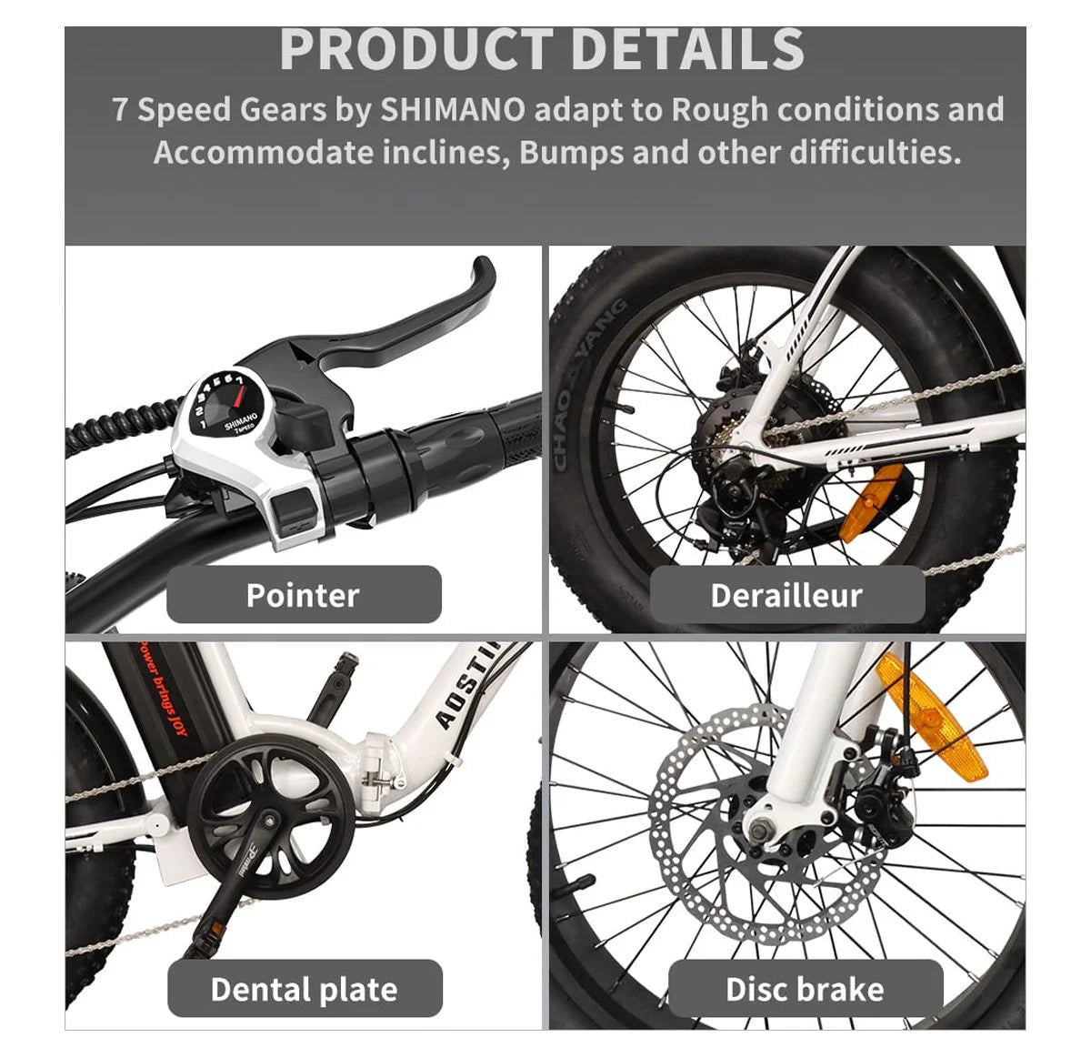 Folding Electric Bike 20 inch Fat Tire Electric Bicycle with 500W Motor 36V 13AH Removable Lithium Battery K568