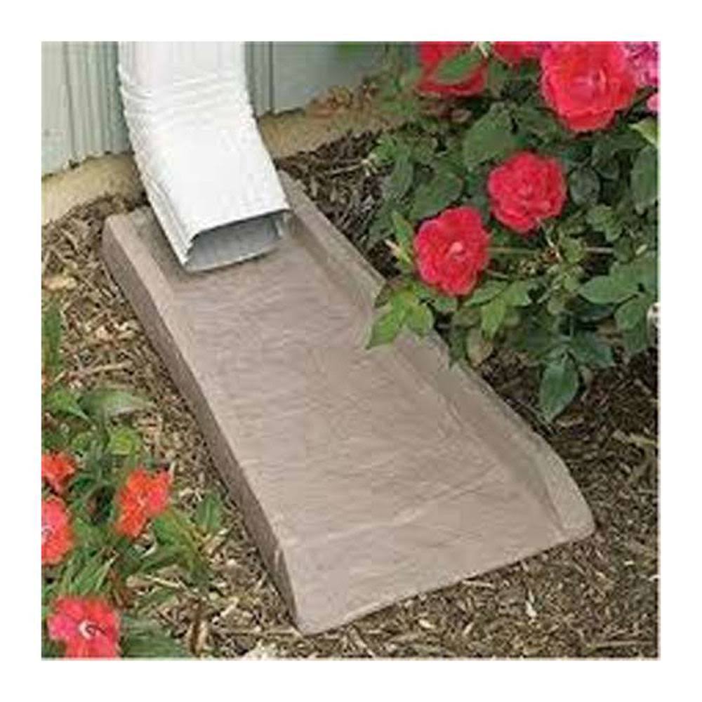 Light Taupe Decorative Rain Gutter Downspout Splash Block 6 Pack B605