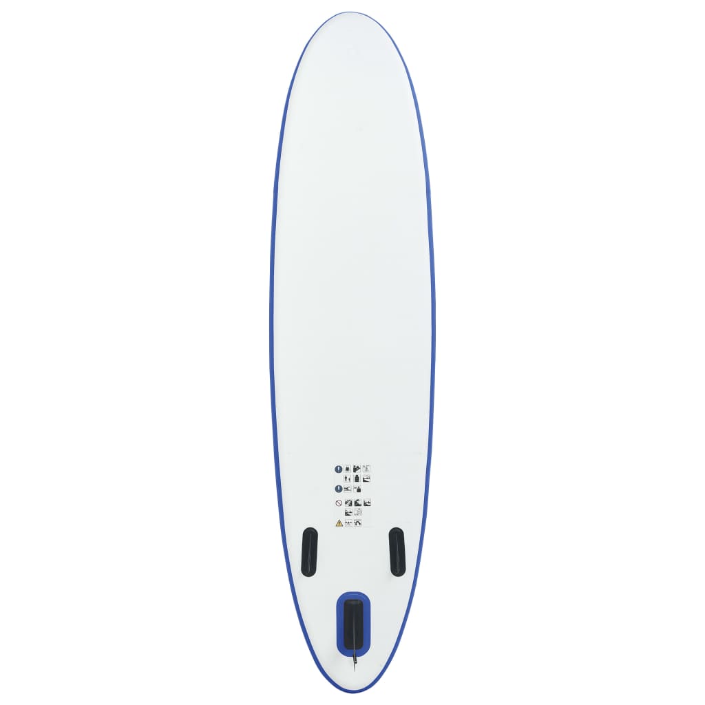 Blue and White Inflatable Paddleboard Set W221
