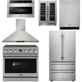 36 Electric Range, Range Hood, Refrigerator, Dishwasher, Microwave and Wine Cooler Z849