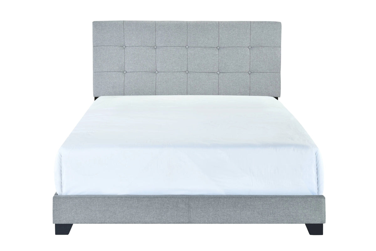 Gray Upholstered Panel Bed Full Size Q743