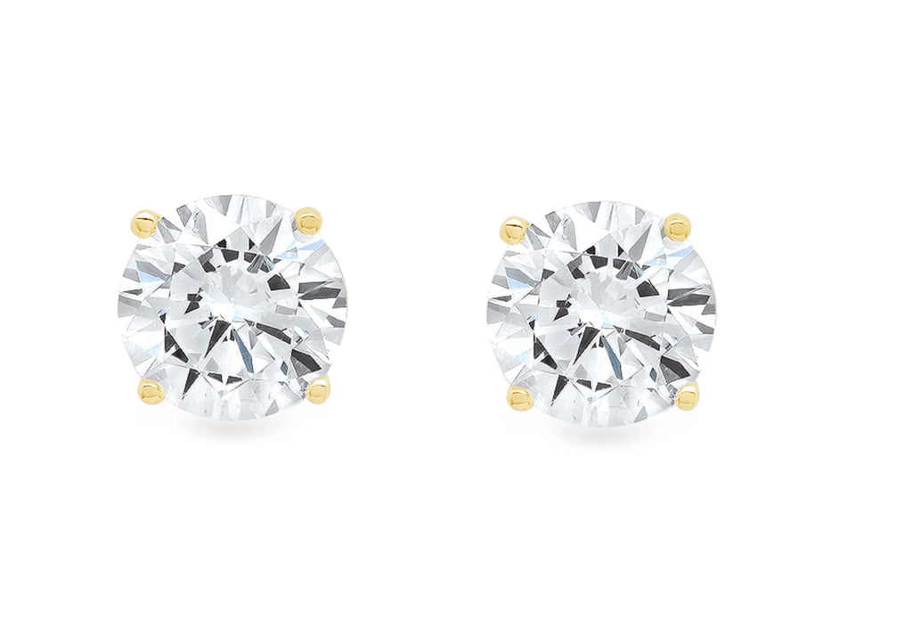 18k Yellow Gold Citrine Stud Earrings Q629