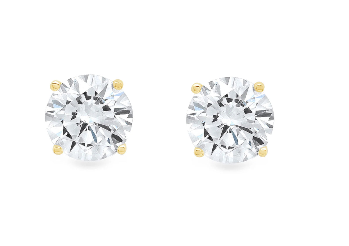 18k Yellow Gold Citrine Stud Earrings Q629