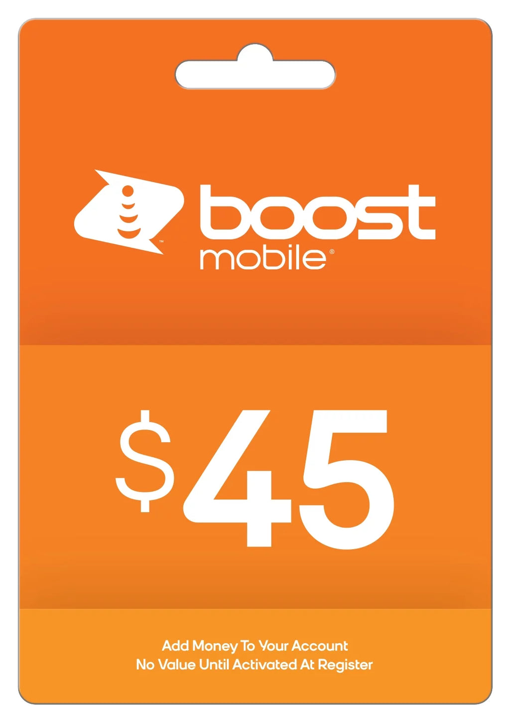 Boost Mobile $45 e-PIN Top Up F544