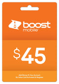 Boost Mobile $45 e-PIN Top Up F544