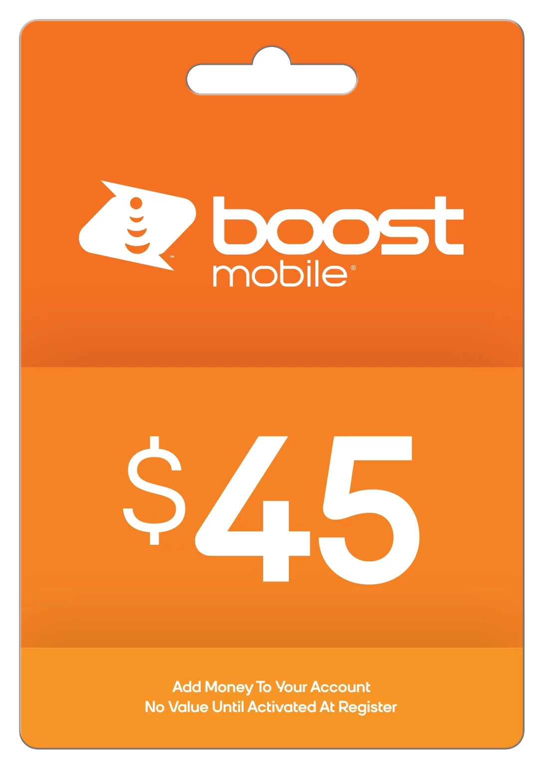 Boost Mobile $45 e-PIN Top Up F544