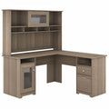 60 L Desk and Hutch with Storage Ash Gray O9271