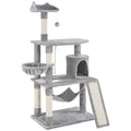 Light Gray Cat Tree Condo with Scratching Post R464