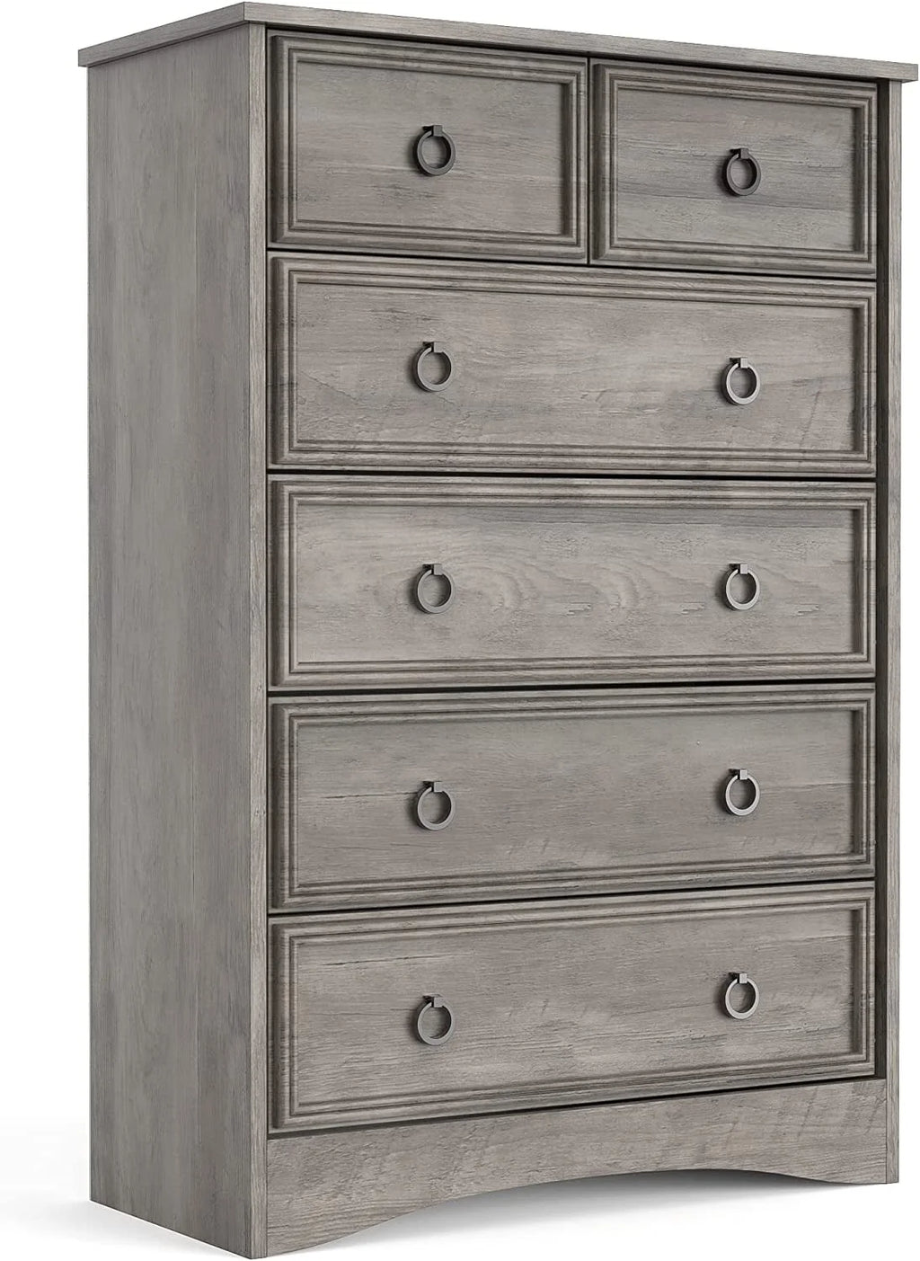 Gray 6 Drawer Wood Dresser Y7344