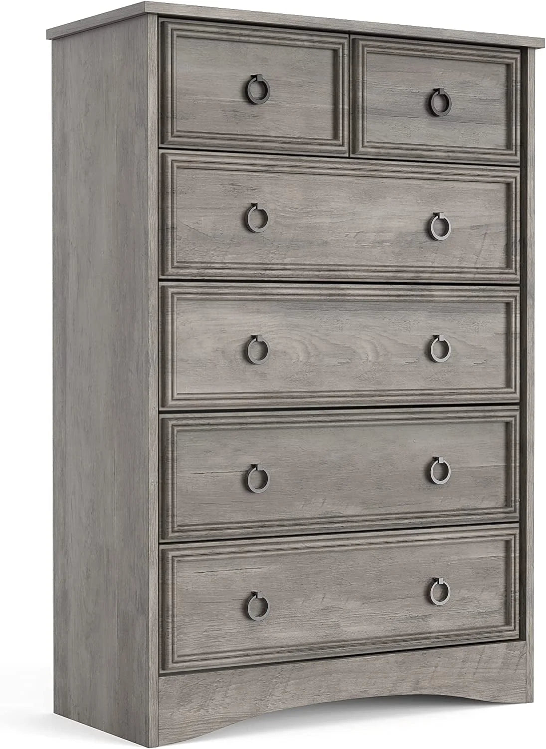 Gray 6 Drawer Wood Dresser Y7344