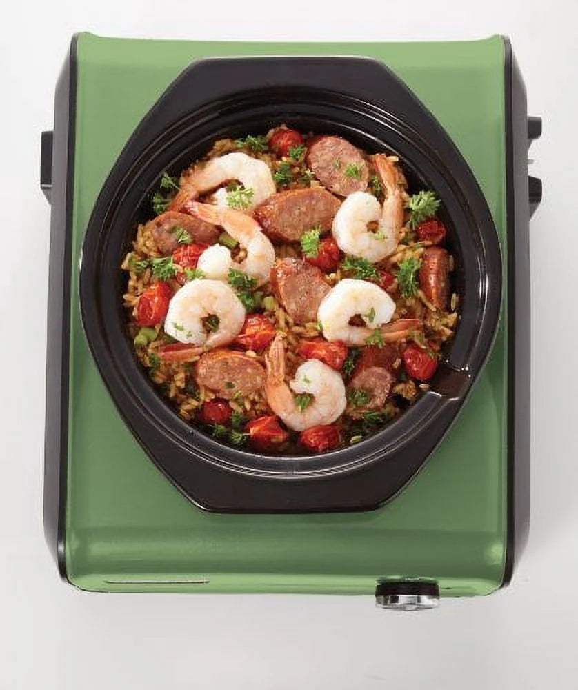 3.5-Quart Metallic Sage Oval Crock-Pot X59526