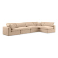 Beige Velvet Modular Sectional S38133