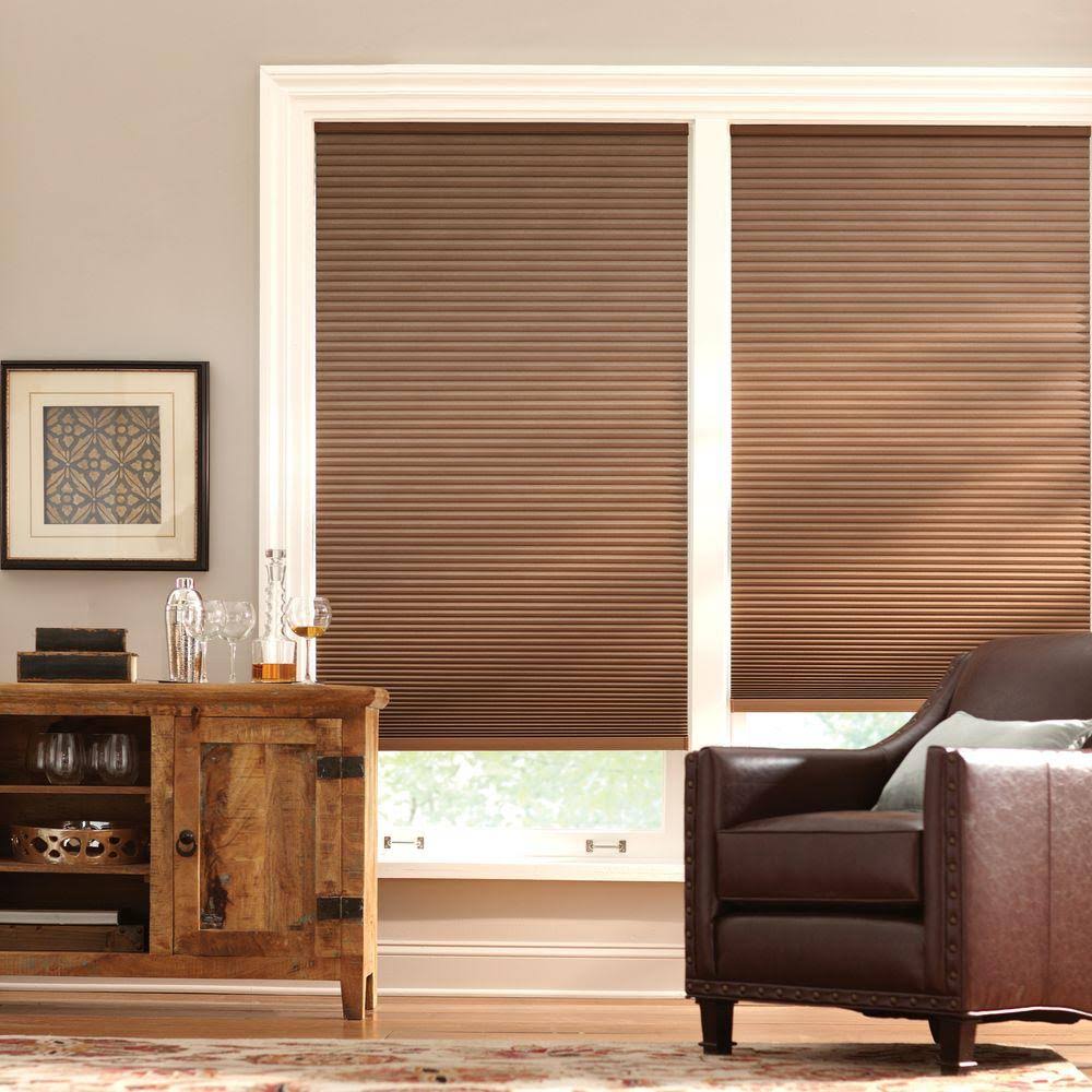 Mocha Cordless Blackout Cellular Shade 51.5 in. W x 72 in. L F207551