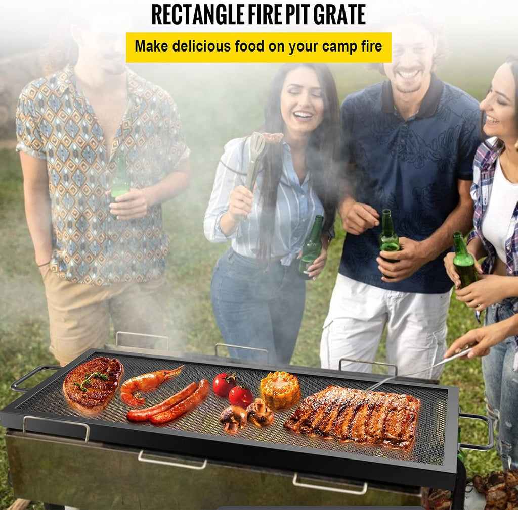 32 x 15 inch Black Steel Fire Pit Grill Grate X61963
