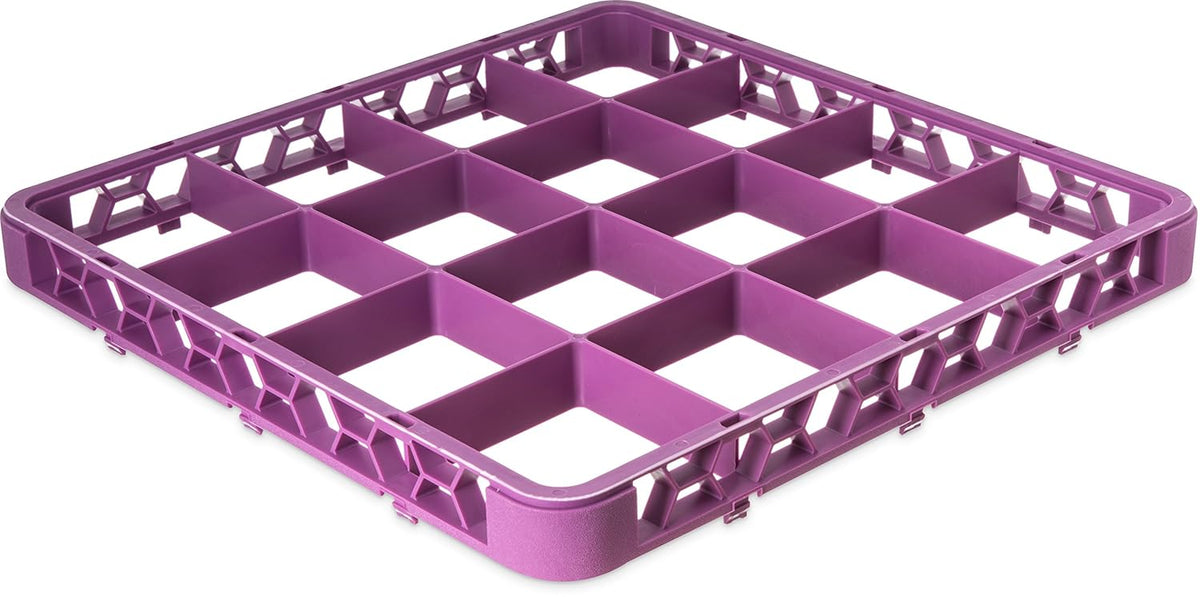 16 Compartment Divided Glass Rack Extender, Lavender, Pack of 2 R7525