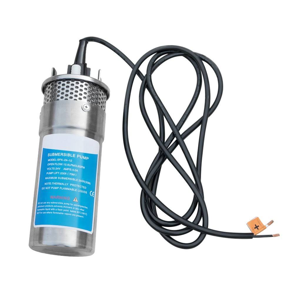 24V Stainless Shell Submersible 3.2GPM Deep Well Water DC Pump W936527