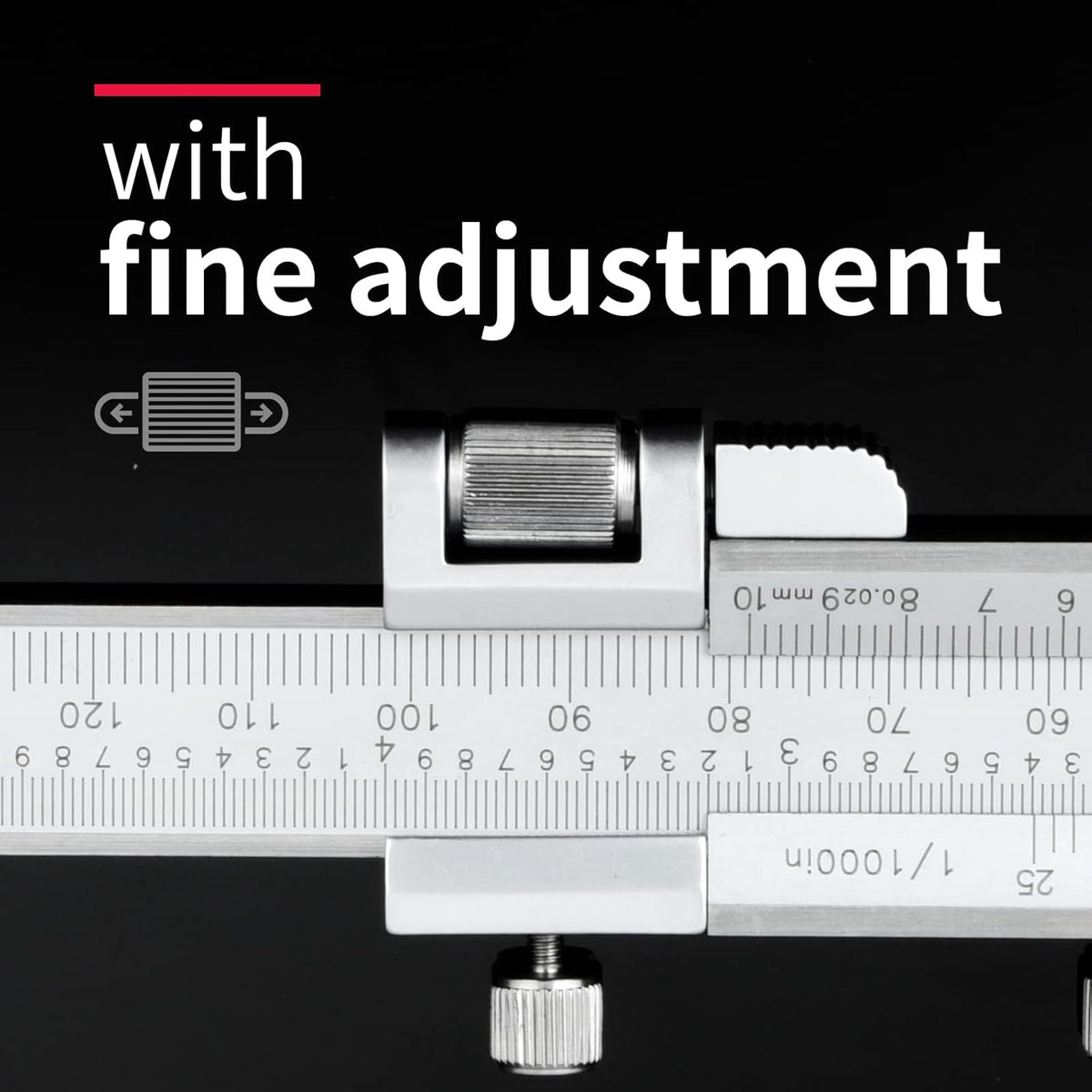 Stainless Steel Precision Vernier Caliper with Fine Adjustment R248