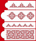Mexican Tile Cake Stencil Set W347