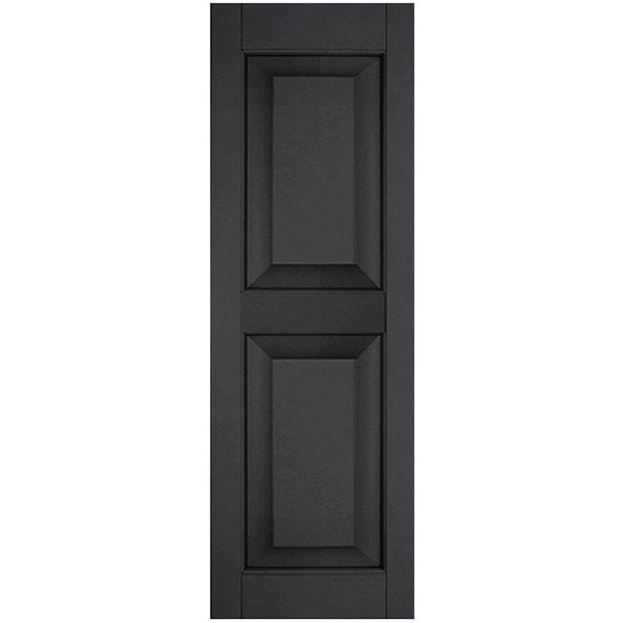 Black Raised Panel Shutters Pair D74905