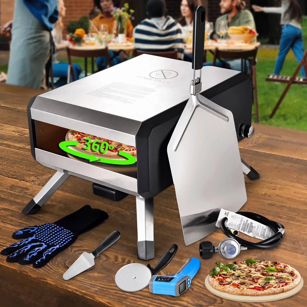 Portable Stainless Steel Gas Pizza Oven with 14" Pizza Stone T699098