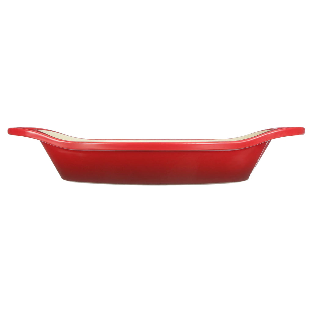Red Enameled Cast Iron 2 Quart Oval Casserole U46304