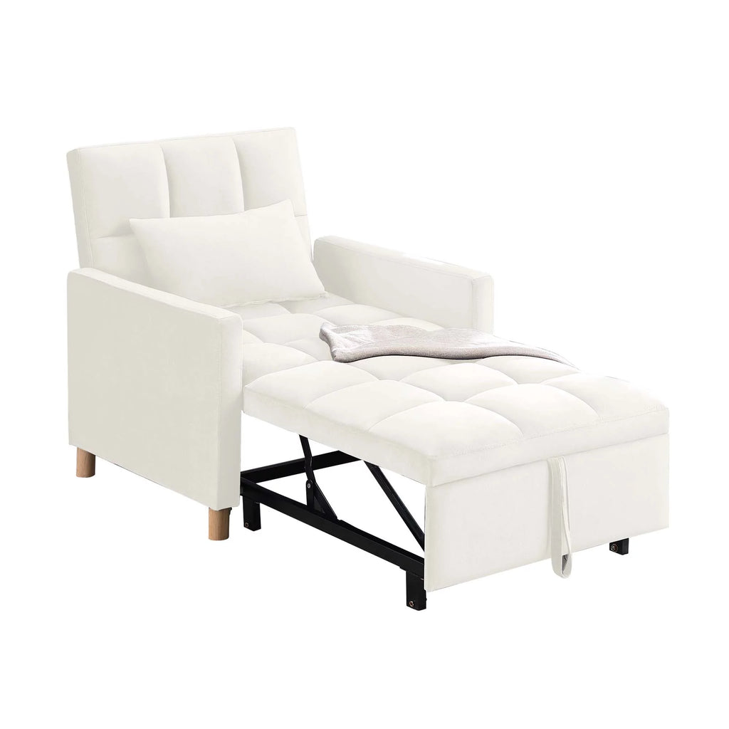 Gray Convertible Sleeper Chair Bed W6404