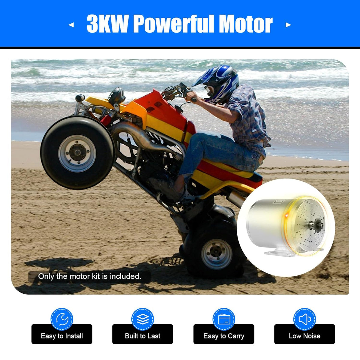 48-72V 3000W 6000RPM Brushless Motor Kit I13100