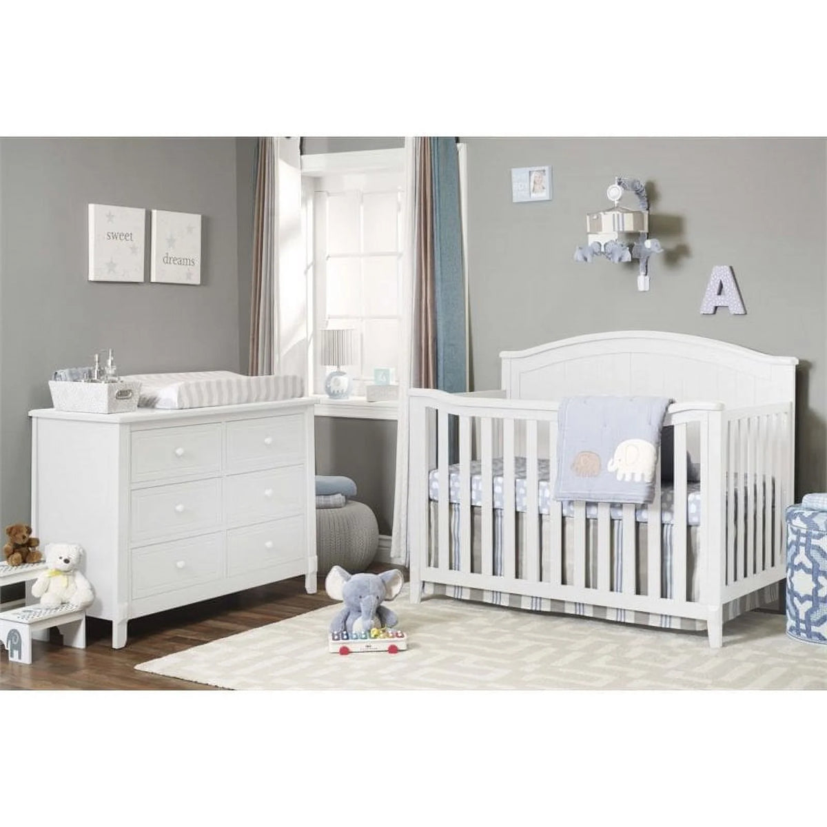 White 4-in-1 Crib Z128