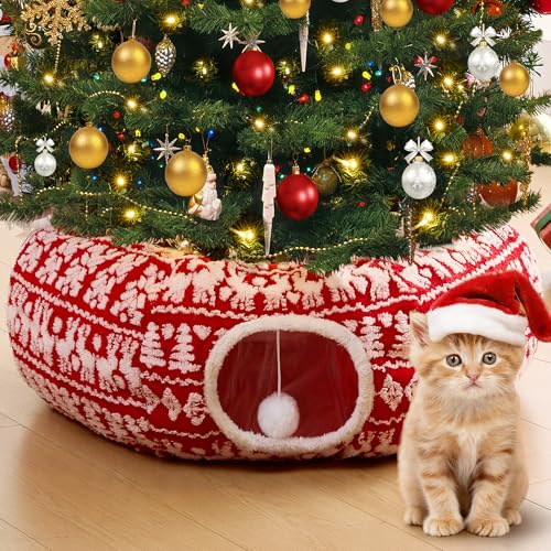 Christmas Tree Cat Tunnel Bed A578