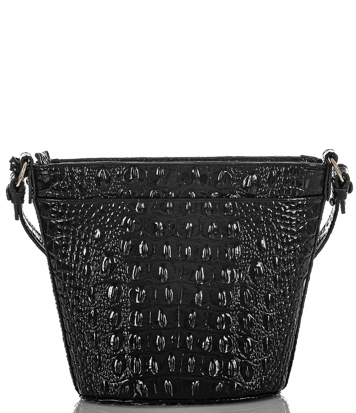 Pecan/Gold Embossed Leather Mini Crossbody M944