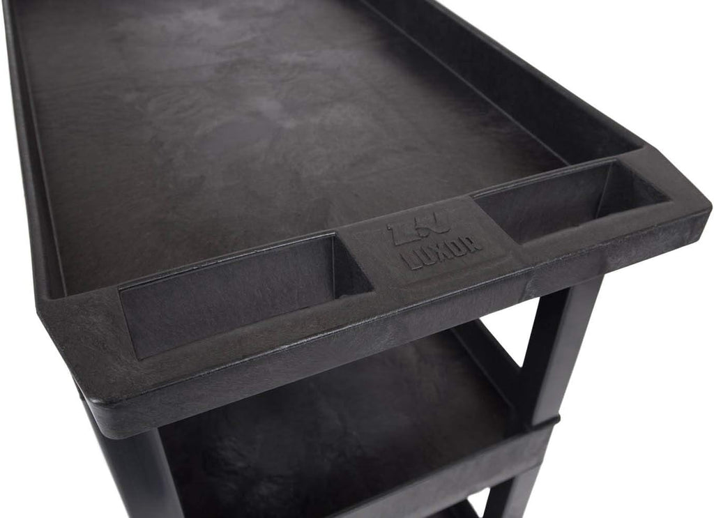 Black Mobile Utility Tub Cart with 3 Shelves N244227